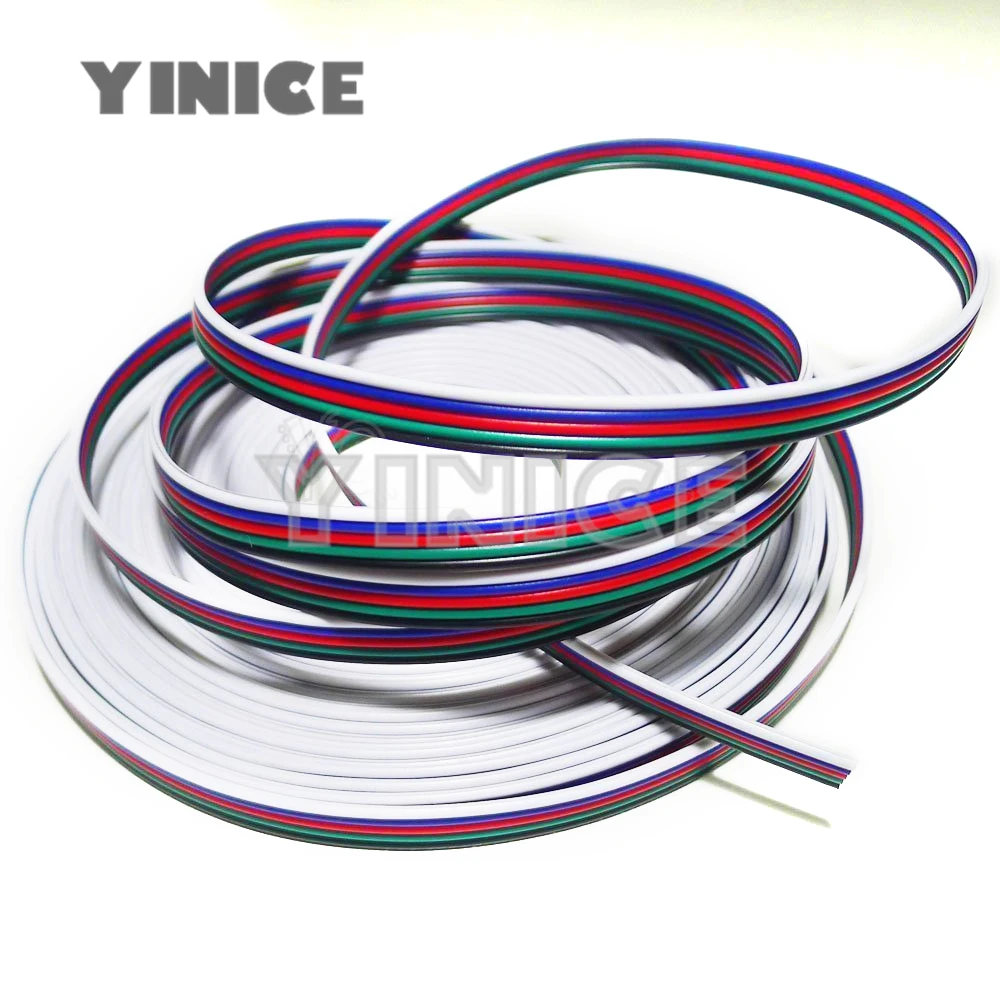 3pin 4pin 5pin 22AWG светодиодный Подключите светодиодный RGB кабель провод для WS2812 WS2811 RGB/rgbw 5050 3528 Светодиодные ленты