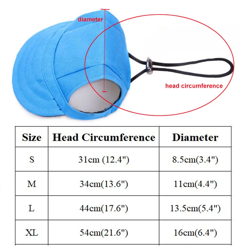 Шляпа для животных с ушными отверстиями регулируемая бейсболка для больших для средних и мелких собак летняя кепка для собак шляпа от солнца уличные походные товары для животных