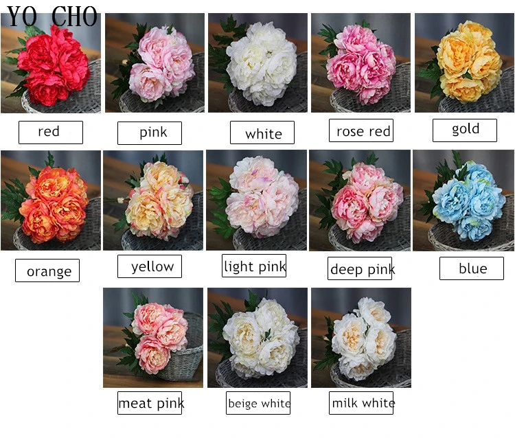 autumn decoration peonies flower bouquet for wedding home decoration (9)