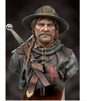Assembly Scale 1 10 Knights Hospitaller after fighting figure WWII Resin Model Free Shipping Unpainted