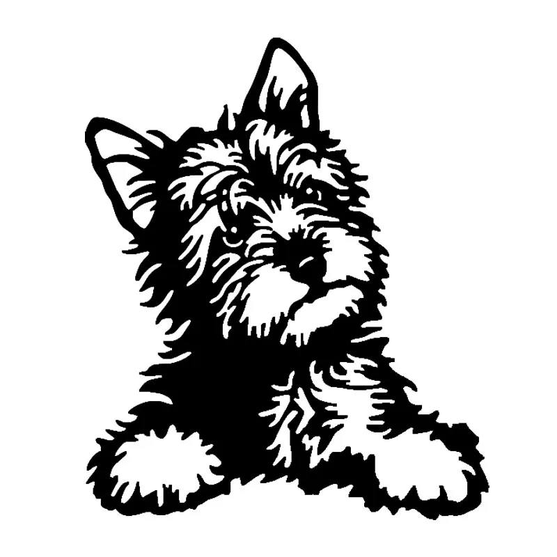 12 7*15 2 см Виниловая наклейка Yorkie Dog милые водонепроницаемые автомобильные