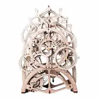 Robotime DIY Klok Mechanische Versnelling Model Houten Bureau Decoratie Mechanisme Office Home Modern Design Muur Tafel Horloge LK501