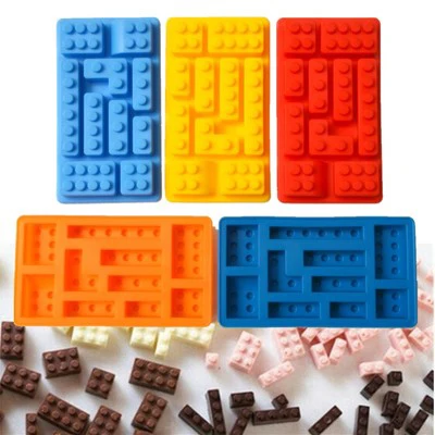 

1 Pcs 10 Hole 3D Silicone Chocolate Mold DIY Handmade block brick rectangular Mold ice cube tray mold Kitchen Baking Accessories