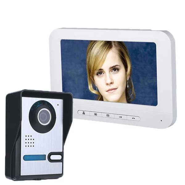 Видеодомофон проводной дверной звонок 7 дюймов монитор видео домофон система RFID доступ 1 камера+ 2 монитора домофон - Цвет: Camera add Monitor