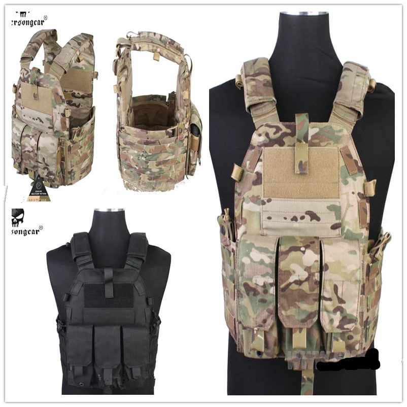 Новинка, Emerson gear Molle, жилет для охоты, игры, тактический жилет, Airsoft Combat 094K M4, чехол, жилет, EM7356, мультикам, AOR1, черный