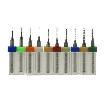 

10pcs PCB drill cnc tool kit tungsten carbide metal Milling cutter for cnc engraving machine