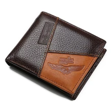 Brand Genuine Leather Men Wallets Coin Pocket Zipper Real Men's Leather Wallet with Coin High Quality Male Purse Carteira