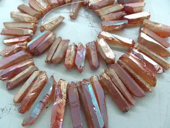 

Peach red Druzy fancy agate gemstone 15-50mm full strand Natural Rock Quartz ,sharp spikes freeform matte gunmetal black mixed b