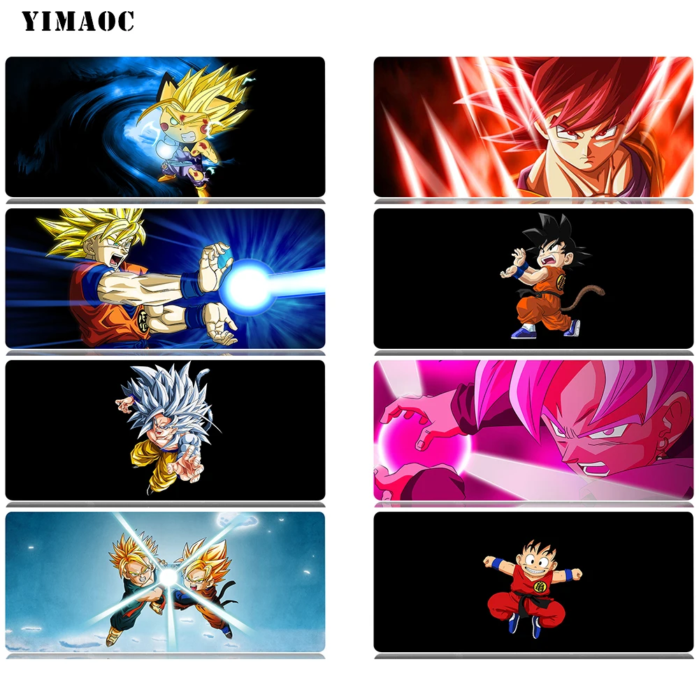 

YIMAOC Goku Kamehameha Mouse Pad Computer Mousepad Anti-slip Natural Rubber Gaming Mouse Mat 30x60 cm