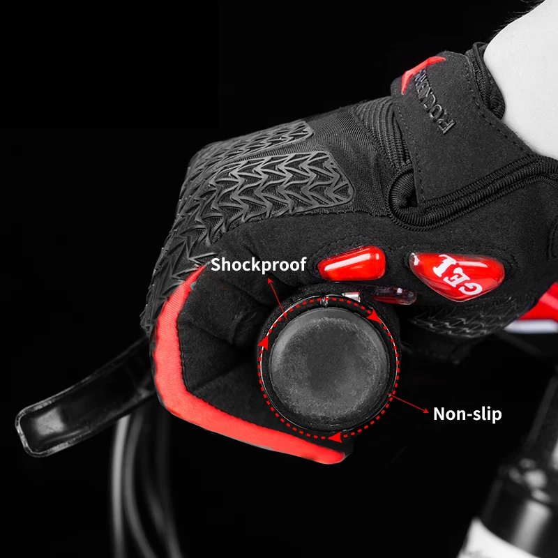 Cena ROCKBROS rękawiczki rowerowe ekran dotykowy wiatroszczelne rękawice rower mtb podkładka żelowa odporne na wstrząsy pełne mitenki rękawiczki jesienno zimowa