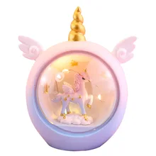 Cartoon Unicorn LED Night Light For Kids Baby Children Nursery Lamps Animal Toys Bedroom Decor Birthday Gift litake cute unicorn head led night light animal marquee lamps on wall for children party kids gifts bedroom decor