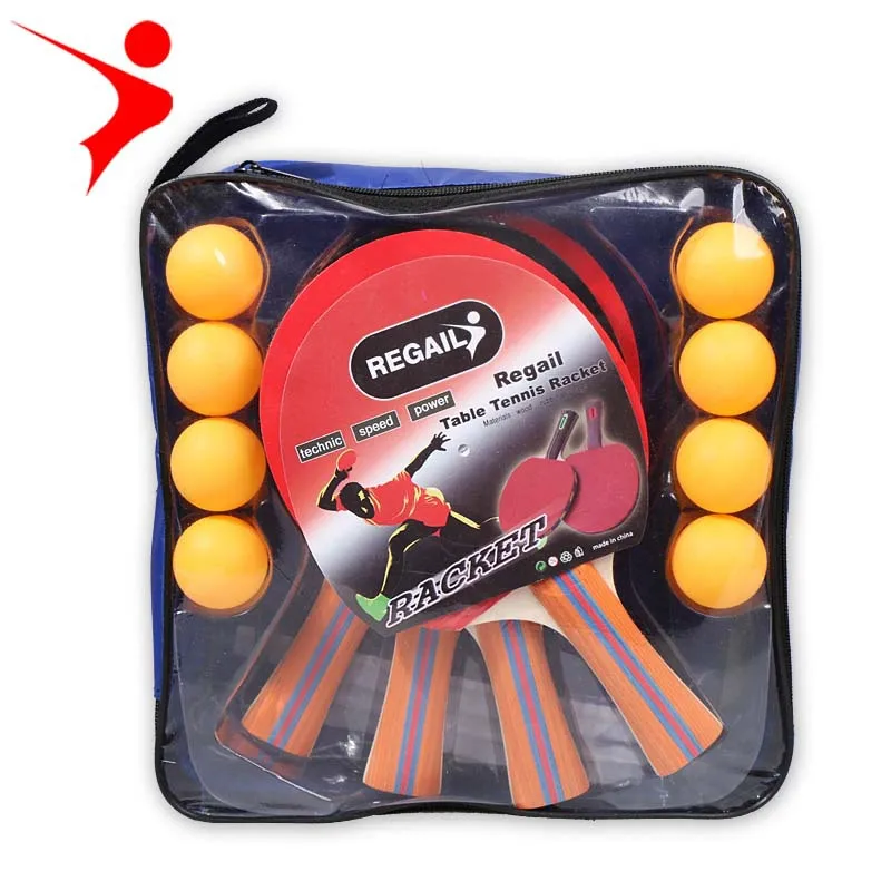 4pcs seven layers of wood with high compression table tennis racket double face common glue high-quality bag | Спорт и развлечения