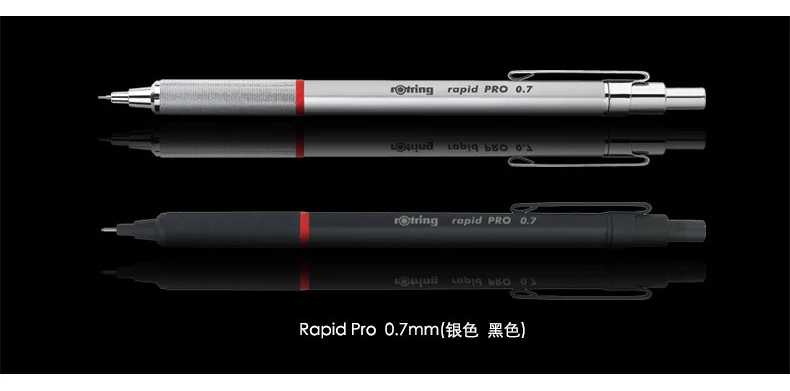 Топ Германия Rotring Rapid Pro механический карандаш Выдвижная головка металлический механический карандаш 0,5/0,7/2,0 мм 1 шт