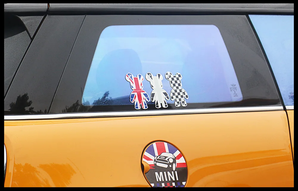 Юнион Джек угрюмый медведь автомобиля окна тела наклейка для Mini Cooper One JCW F54 F56 F55 F60 R56 R55 R60 земляк аксессуары