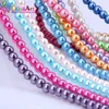 OlingArt 8MM 30pcs/lot Glass Beads Round Imitation Pearl Bracelet DIY Earrings Charms Necklace for Jewelry Making ► Photo 2/6