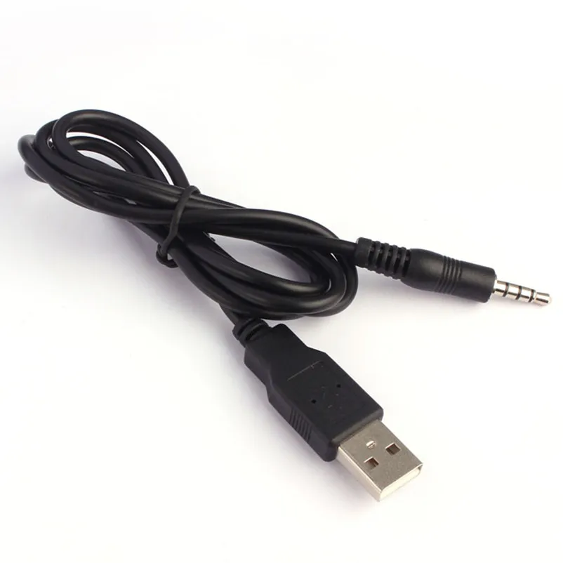 

overmal 3.5mm AUX Audio To USB 2.0 Male Charge Cable Adapter Cord For Car MP3