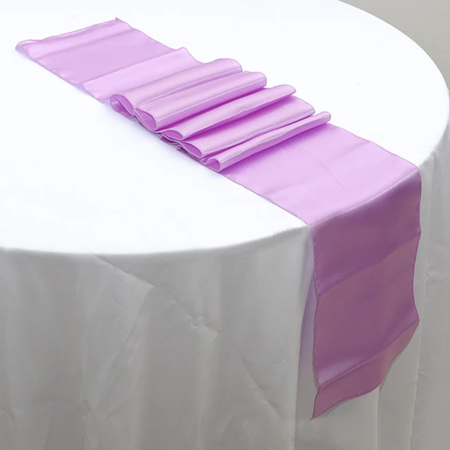 Free shipping 50pcs 30 x 275cm Lavender Cheap Banquet Satin Table