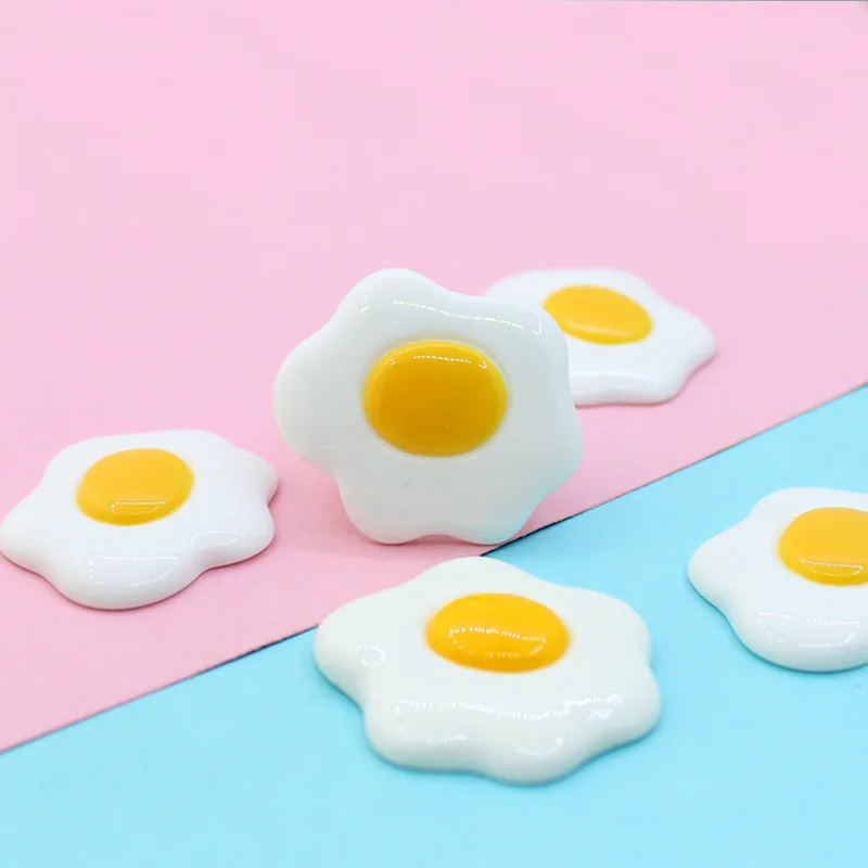 

10pcs Mini Food Fruits and Vegetables Kitchen Simulation Poached Egg Food Resin Toy for Doll Children Kids Kitchen Girls Toys E