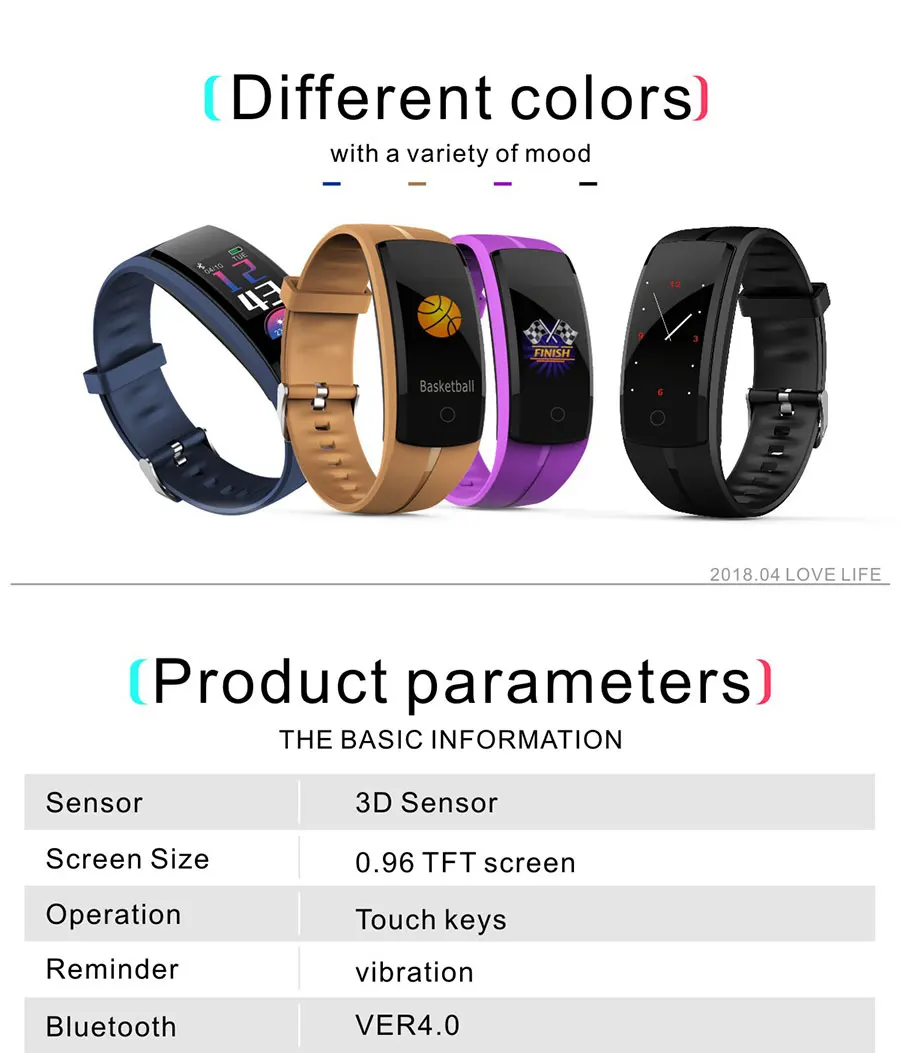 BOAMIGO Black Smart Watches LED Display Unisex Bracelet Sports Wristband Message Reminder Bluetooth Camera for IOS Android Phone (2)