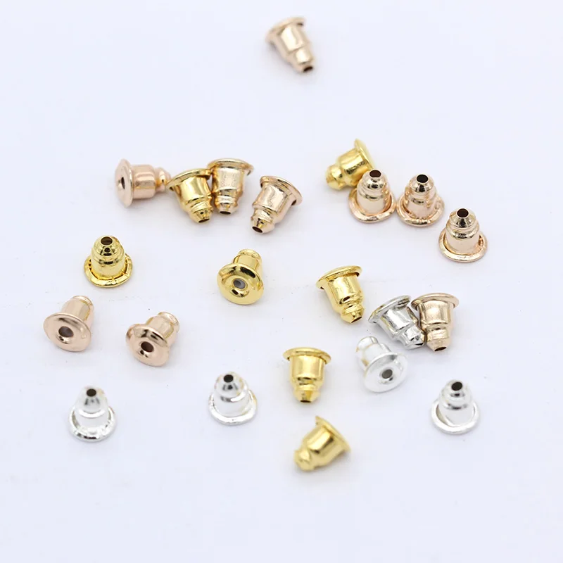 200p Cone Earring Back Holders stoppers Plug findings Ear Post stud Nut