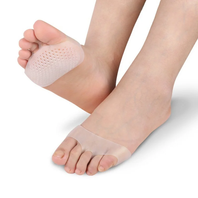 1 пара мягких силиконовых подушечек для пальцев ног амортизирующая противоскользящая плюсневая Подушечка для ног носочная Подушечка для ног облегчение боли в ногах