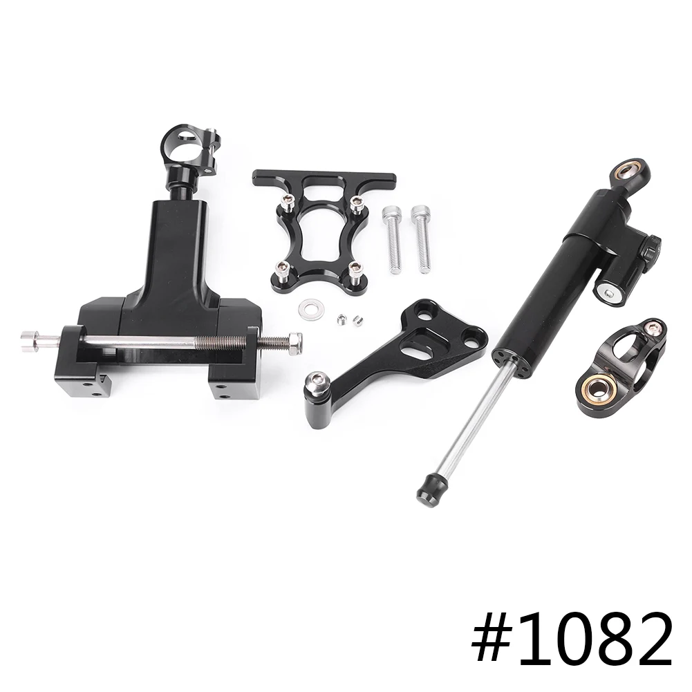 For MT 07 MT07 2013 2020 CNC Steering Damper Stabilizer W/ Bracket Set