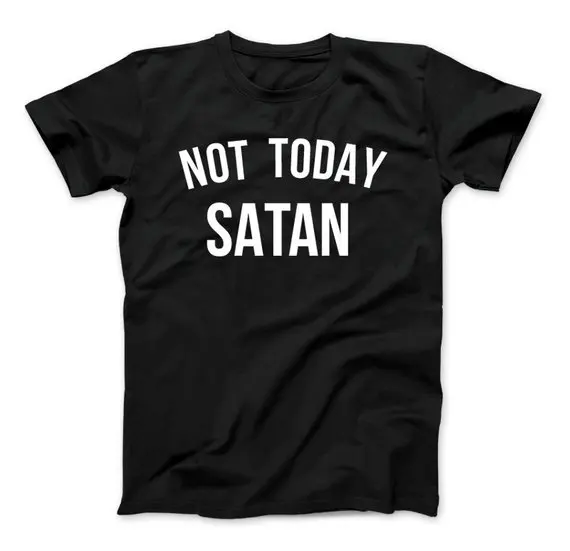 

Skuggnas Not Today Satan T-Shirt inspirational 90s fashion kawaii tees gifts Tumblr aesthetic harajuku grunge goth unisex Tops