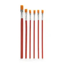 Горячая 6 шт. нейлон волос акварельный акрил, масло кисти для рисования картин школьные принадлежности Принадлежности художественная кисть