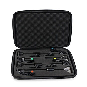 

Electronic Fishing Bite Alarm Detector Tools Warning Device LED illuminated 4 Bite Swinger with Box Dropshipping