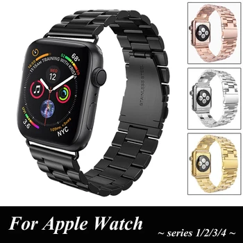 

44MM 40MM stainless steel strap for apple watch band correa 42MM 38MM link Bracelet iwatch band series 4 3 2 1 watch Accessories
