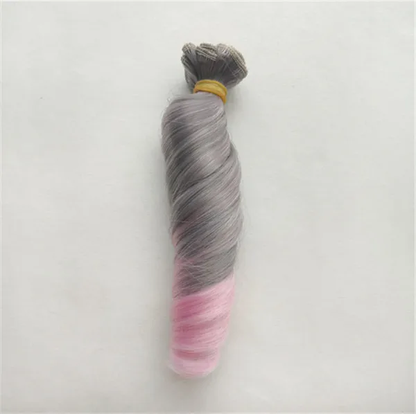 1 шт. 15 см волосы кусок термостойкие синтетические провода римские вьющиеся волосы для наращивания для всех кукол DIY кукла парик волос - Цвет: 03