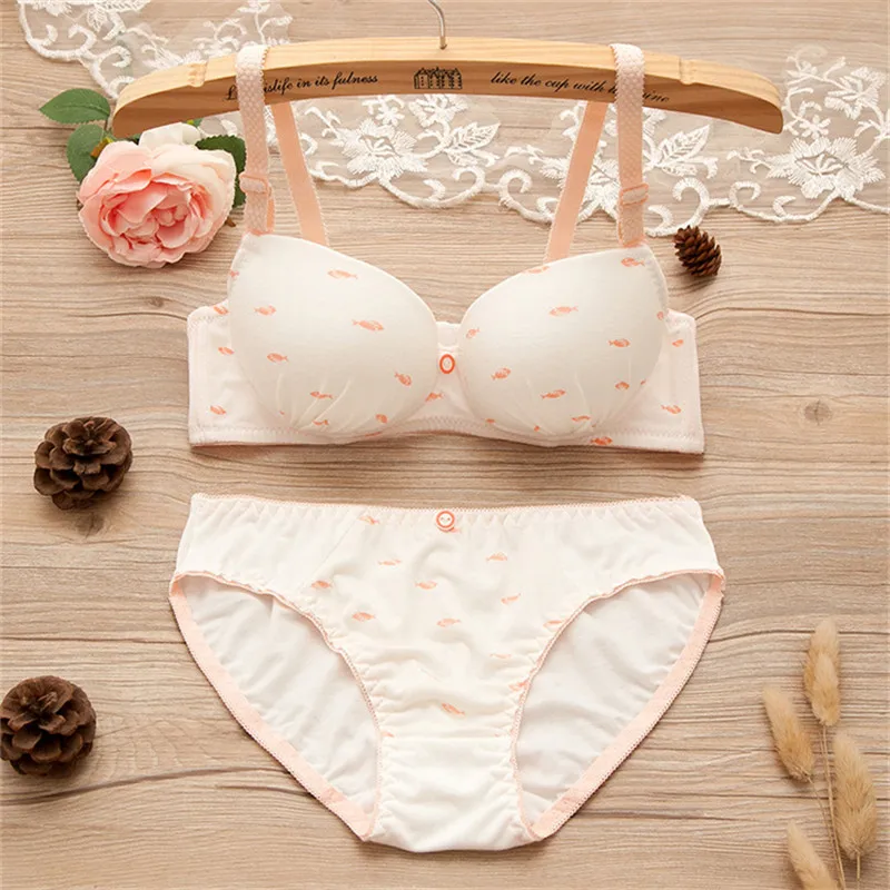 Cute Women Underwear Bra Set Satin Bra Brief Sets Cute Girl Bra Brief Sets Fashion