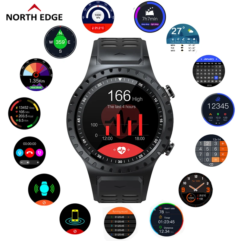 Northedge GPS ساعة ذكية تشغيل الرياضة ساعة بـ GPS بلوتوث مكالمة هاتفية الذكي للماء القلب معدل بوصلة ارتفاع ساعة Northedge GPS ساعة ذكية تشغيل الرياضة ساعة بـ GPS بلوتوث مكالمة هاتفية الذكي للماء القلب معدل بوصلة ارتفاع ساعة