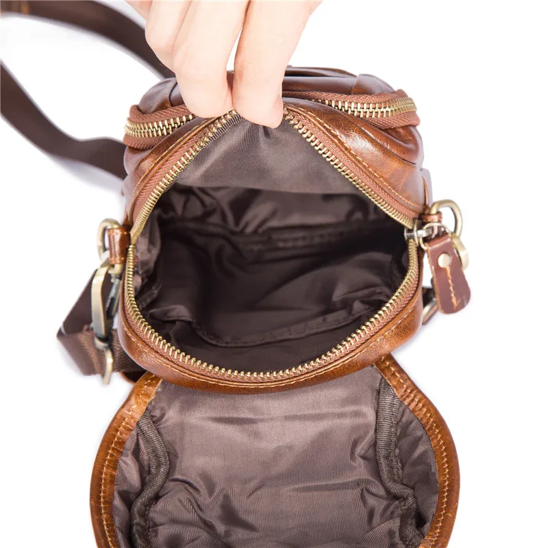 Daffdoil ручной работы из натуральной кожи поясная сумка для мужчин и женщин дизайн подарок Crazy Horse кожа P20