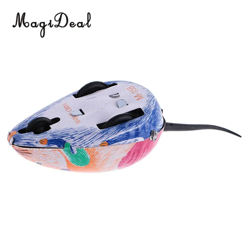MagiDeal 1Pc Classic Metal Iron Mouse Wind Up Small Animals Crawl Clockwork Mouse Energy Toy for Children Teenagers Youth Gift