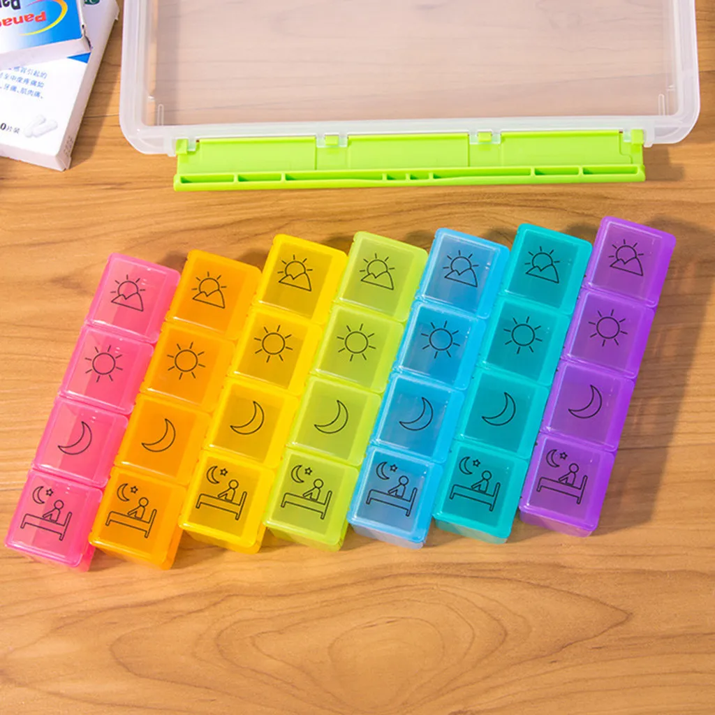 

Pill Box 28 Day Medicine Tablet Dispenser Organizer Weekly Storage Case Extra Large new arrived #20190327
