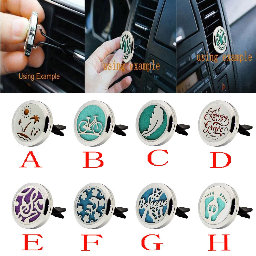 

Stainless Car Air Auto Vent Freshener Essential Oil Diffuser Gift Locket Decor Accesorios de coche #YL5