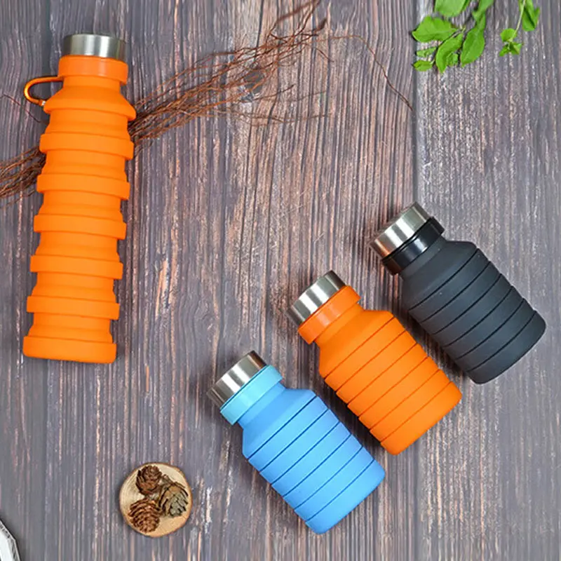 Hot Selling 550ML Silicone Foldable Coffee Cup Drinking Bottle Outdoor Travel Collapsible Cup BHD2