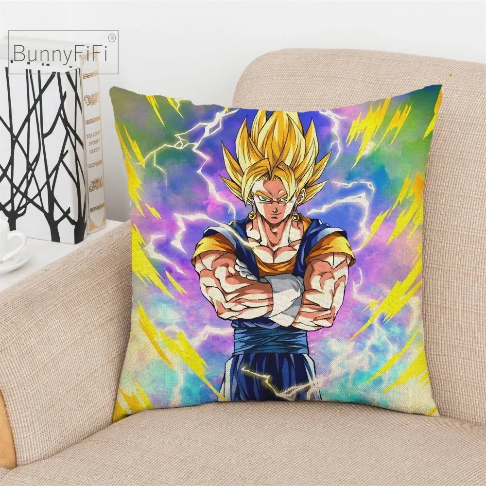 Dragon Ball Z Super Saiyan Аниме Dakimakura хлопковая декоративная подушка, лен Чехол 45x45 см для дивана наволочка для подушки стула домашний декор