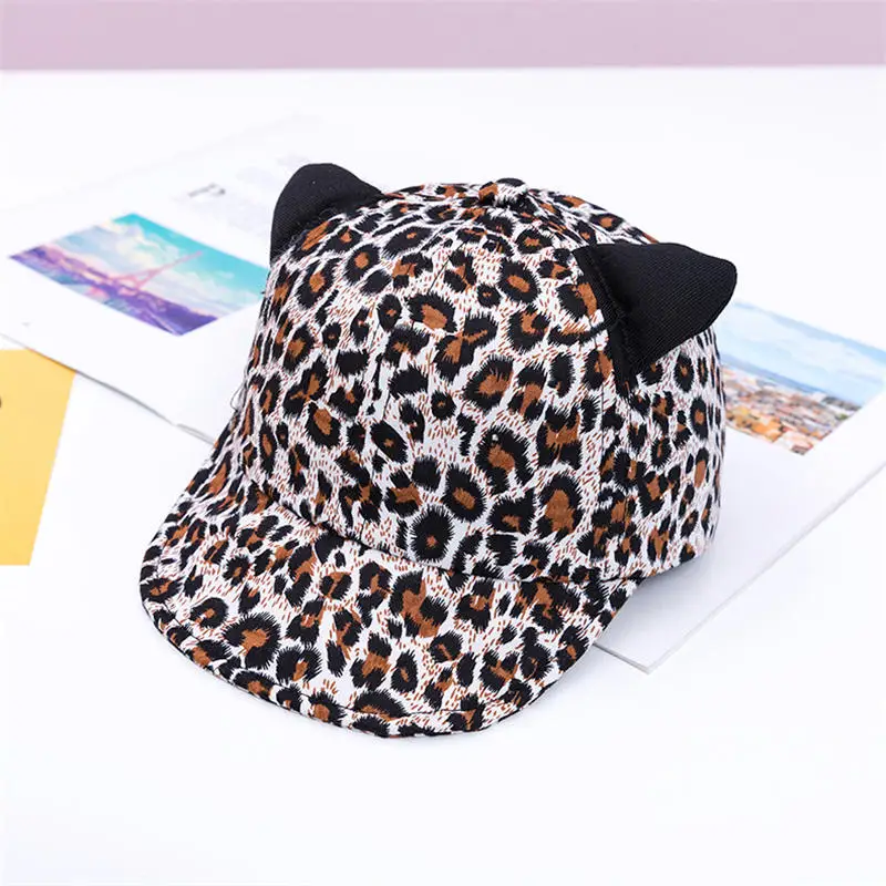 BalleenShiny Leopard Cat Ear милая детская шляпа для Кепки 2019 детская демисезонная бейсболка и новые летние детская солнцезащитная Кепка