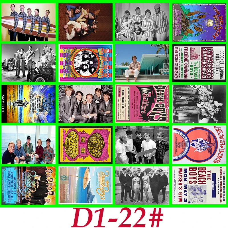 Классическая наклейка серии D1-22 # The Beach Boys 20 шт. ПВХ Дорожный чемодан велосипед