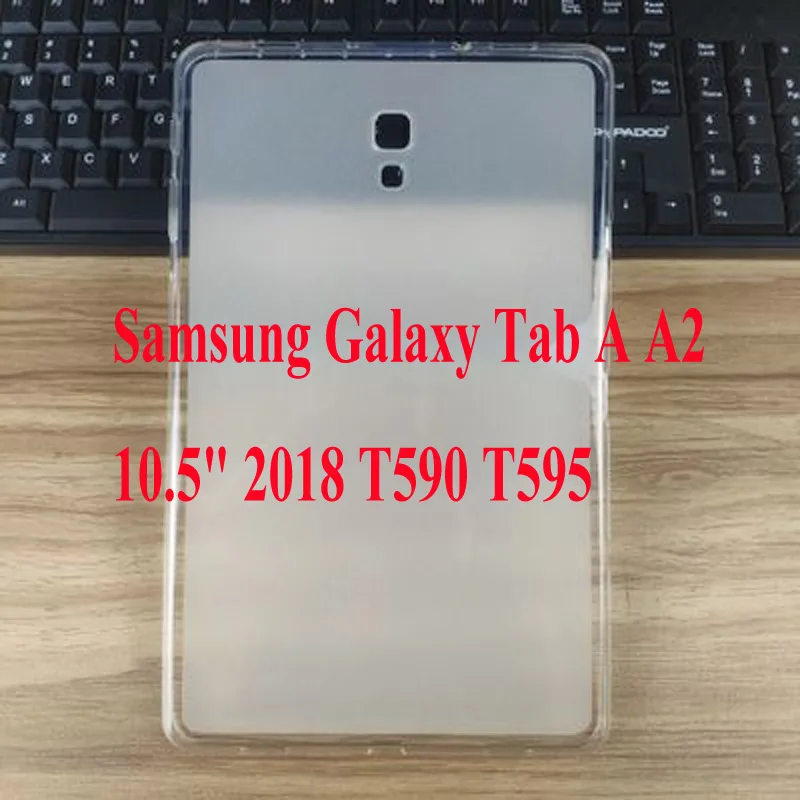 Детский противоударный Гибридный Силиконовый чехол для samsung Galaxy Tab A 10,5 T590 T595 T597, защитный чехол Tab A 10,5 дюйма, Чехол+ пленка+ ручка - Цвет: TPU