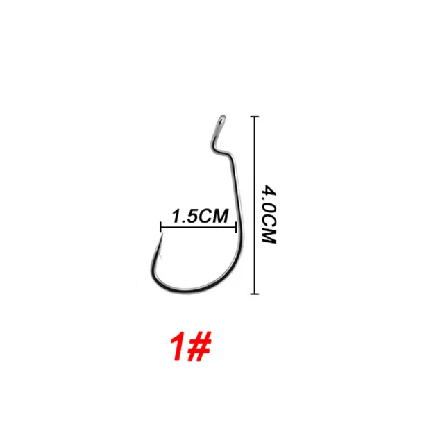 50 шт. рыболовные крючки из углеродистой стали рукоятка джига большие крючки на окуня свинцовая головка джиг кривошипный колючий крючок для мягкой рыбалки приманка рыболовный крючок - Цвет: 1