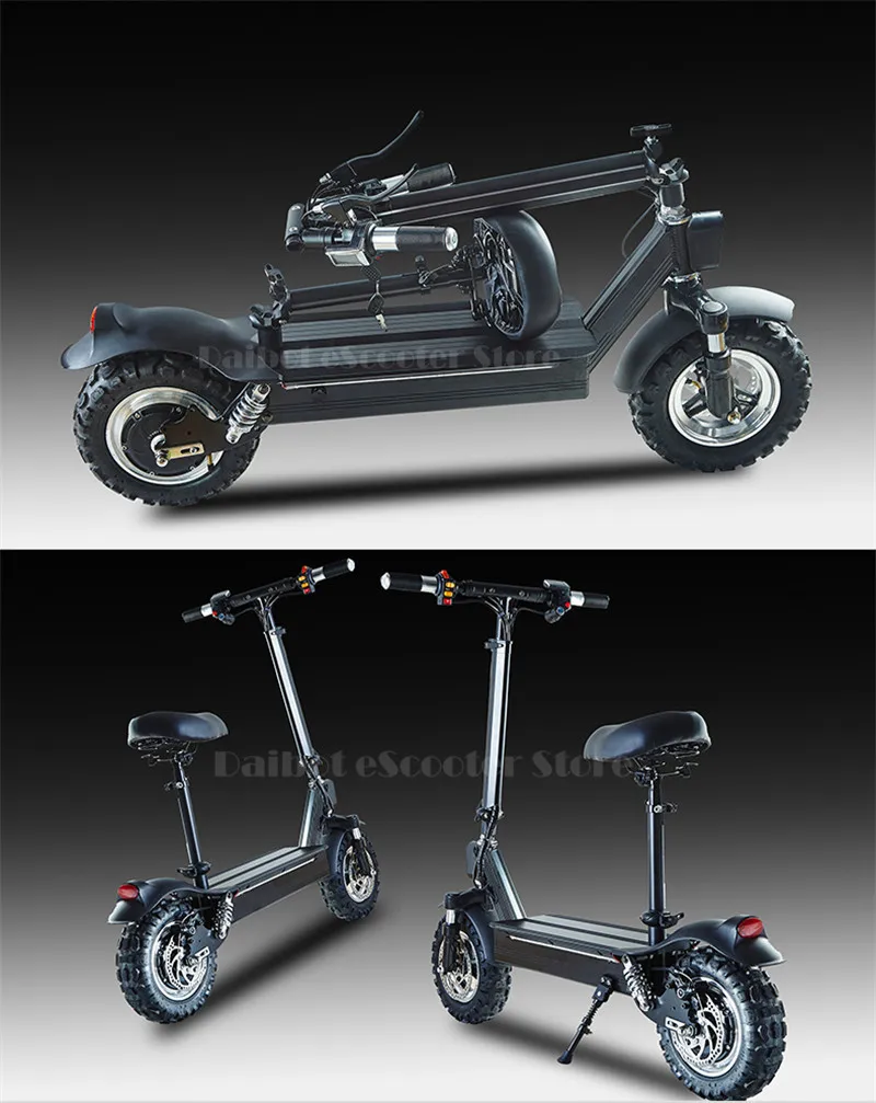 New Waterproof Electric Scooter 1000W 11 Inch Electric Scooters Off Road Electric Scooter With Seat Adults                       (15)