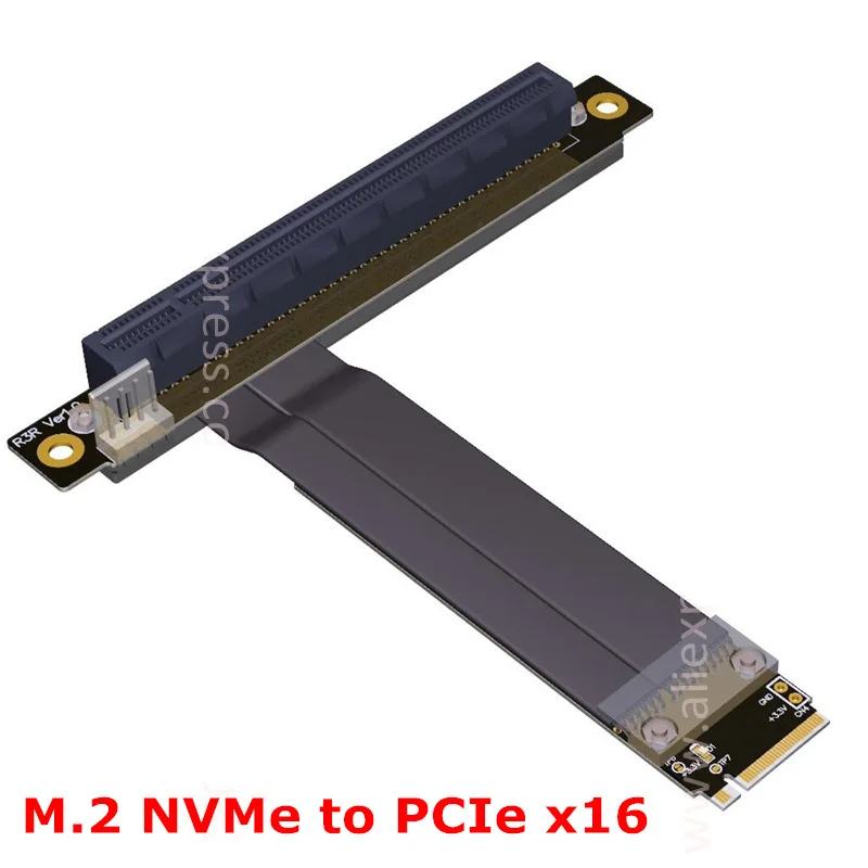 M.2 NGFF NVMe ключ M удлинитель кабеля для PCIE x16 видеокарты переходника адаптер 16x PCI e