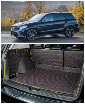 

For Mercedes-Benz GLE Class W166 GLE43 320 400 450 2015-2018 Full Rear Trunk Tray Liner Cargo Mat Floor Protector foot pad mats