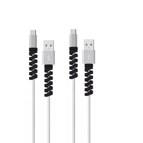 2 шт. защитный кабель для зарядки 6 цветов Choosen для Apple iPhone 8 X Освещение USB кабель для зарядного устройства Шнур восхитительный и милый - Цвет: black