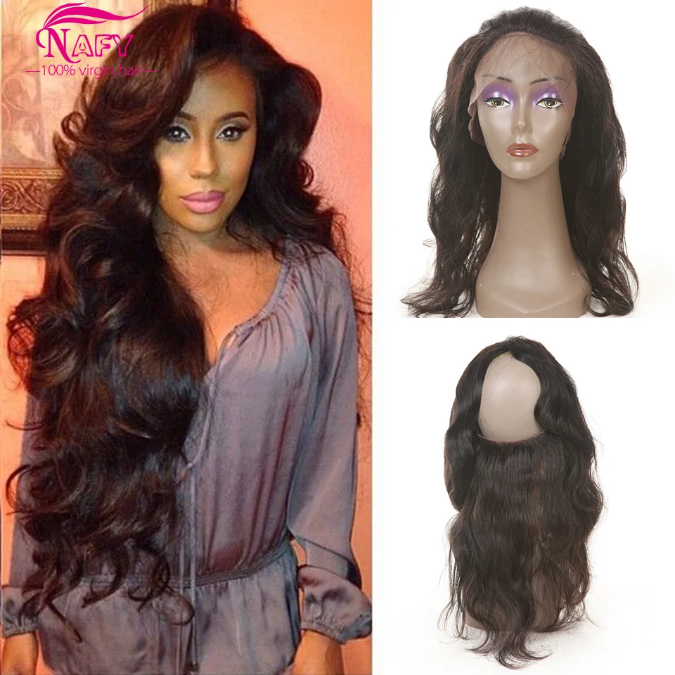 

Brazilian Body Wave 360 Lace Frontal Band 8A Unprocessed Virgin Hair Full Lace Frontal Closure 360 New Style Natural Hairline