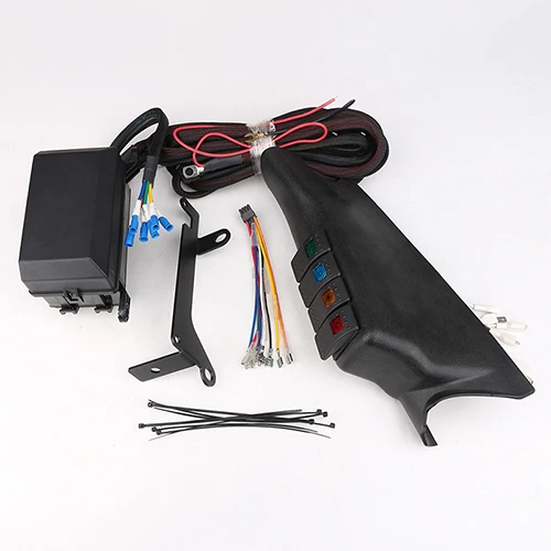 1 комплект A-столб ABS пластиковая панель переключения комплект Клавишные переключатели для Jeep Wrangler JK 2011 - Цвет: Black