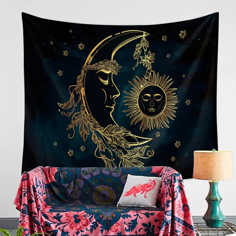 

2018 Creative Bohemian sun moon Tapestry Beach Towel Home Decoration Yoga Tablecloth Pichic Mats Sofa Sets Beach Towel GT-062